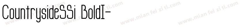 CountrysideSSi BoldI字体转换